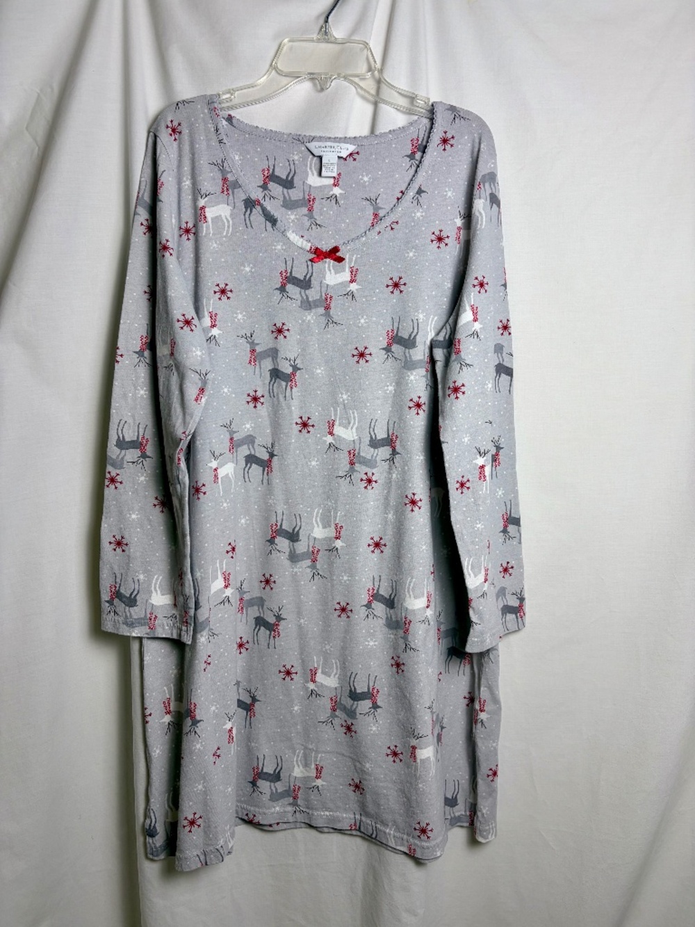 Charter Club Reindeer Print Holiday Sleep Shirt Size Large